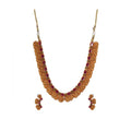 Vaystra Gold Plated Elegant Laxmi Coin Shape Jewellery Chowker Set in Red