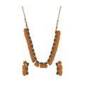 Vaystra Gold Plated Elegant Laxmi Coin Shape Jewellery Chowker Set in Green