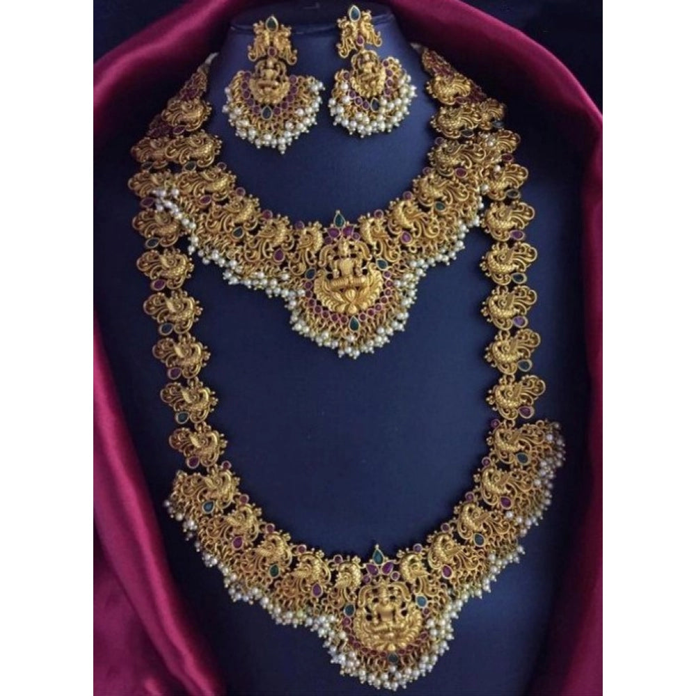 Vaystra &nbsp;Gold Plated Elegant Combo Of Jewellery Set in Gold
