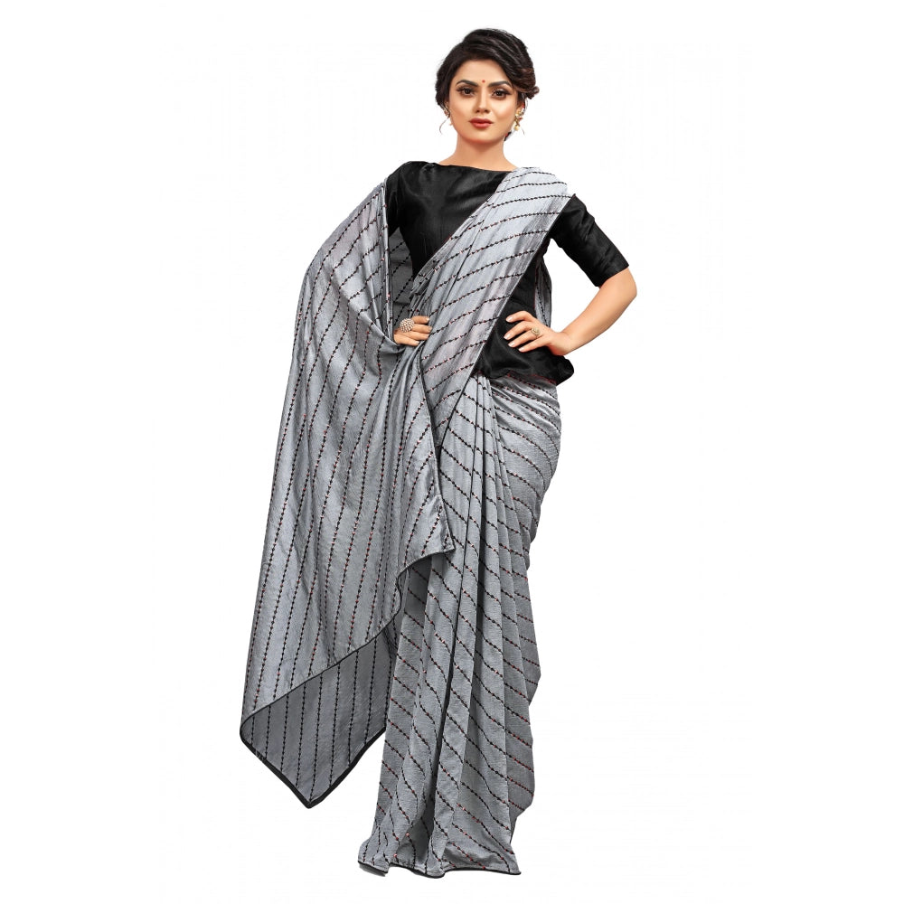 Vaystra Vichitra Saree with Blouse – Grey