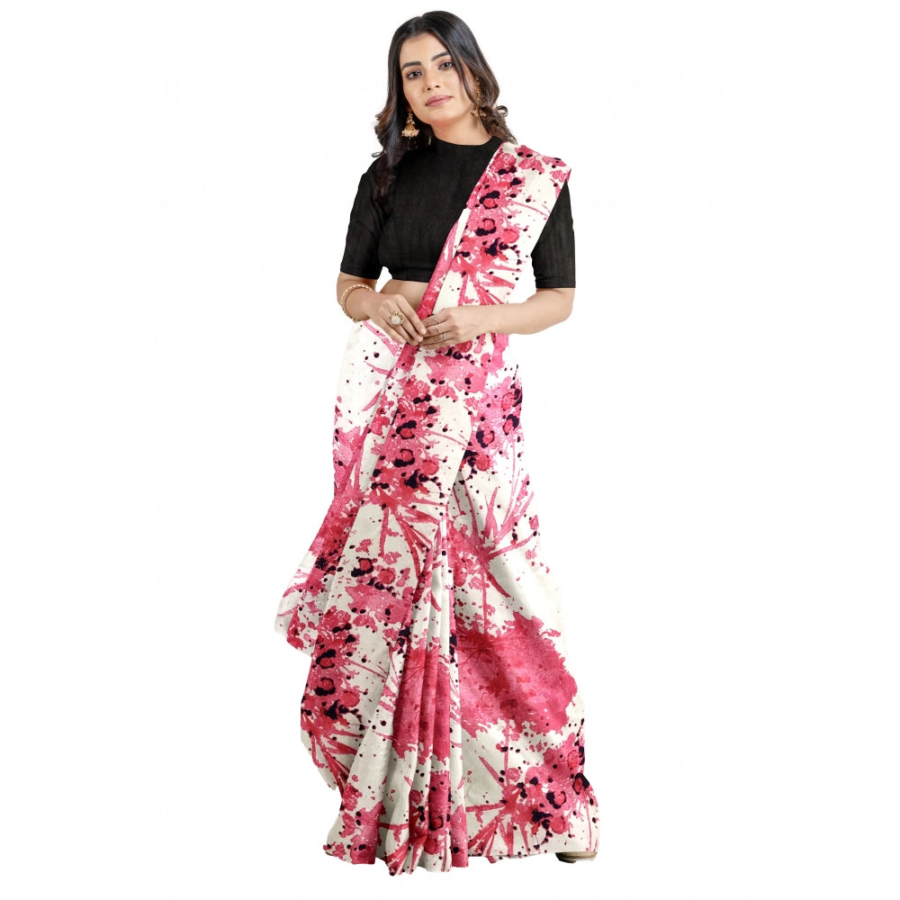Vaystra Joya Silk Saree with Blouse – Pink