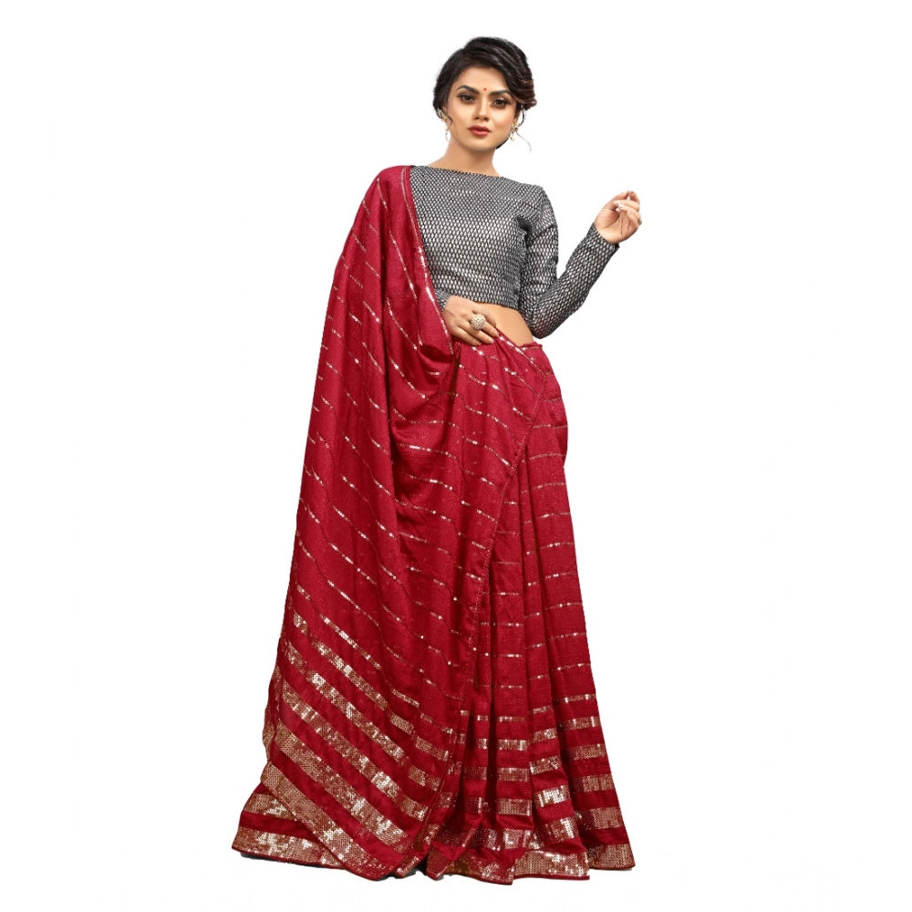 Vaystra Vichitra Saree with Blouse – Red