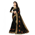 Vaystra Net Saree With Blouse – Black