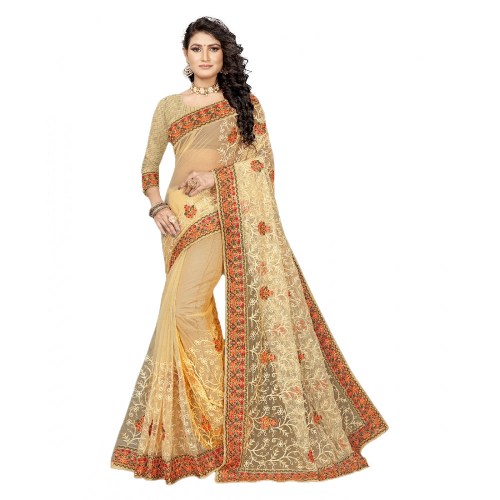 Vaystra Net Saree With Blouse – Chiku