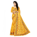 Vaystra Net Saree With Blouse – Yellow