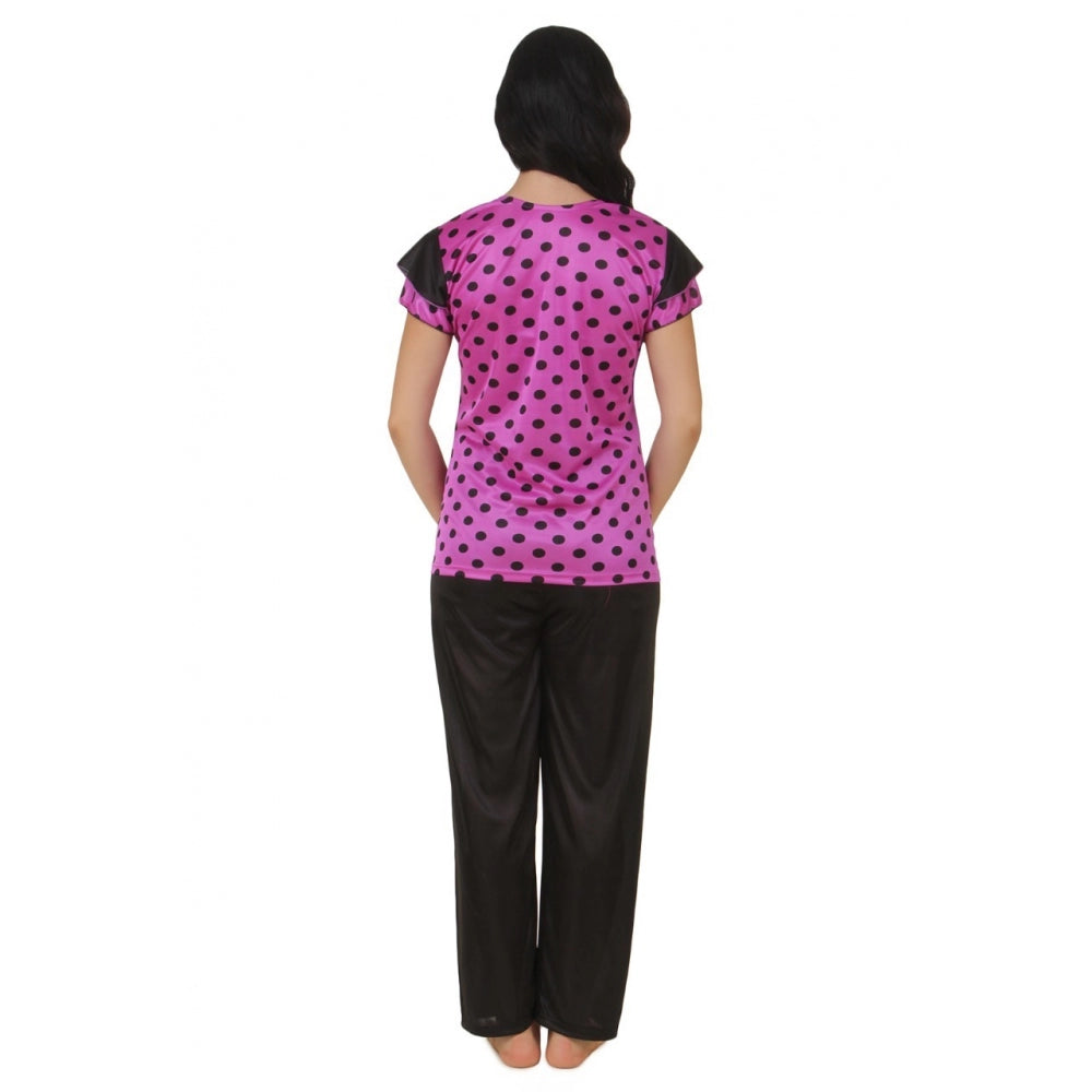 Vaystra Satin Top And Pyjama Set Mega Sleeve – Sandal