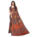 Vaystra Viscose Rayon Printed Saree With Unstitched Blouse – Grey