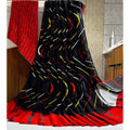 Vaystra Satin Patta Printed Saree With Unstitched Blouse – Red
