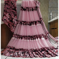 Vaystra Satin Patta Printed Saree With Unstitched Blouse – Pink
