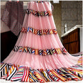 Vaystra Satin Patta Printed Saree With Unstitched Blouse – Pink
