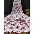 Vaystra Georgette Printed Saree With Unstitched Blouse – Pink