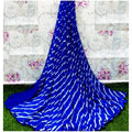 Vaystra Georgette Printed Saree With Unstitched Blouse – Blue