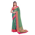 Vaystra Viscose Rayon Printed Saree With Unstitched Blouse – Rama