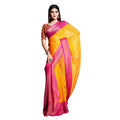 Vaystra Viscose Rayon Printed Saree With Unstitched Blouse – Yellow
