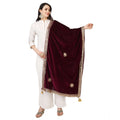 Vaystra Velvet Gotta Patti Dupatta – Purple