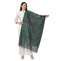 Vaystra Cotton Embroidered Dupatta – Green