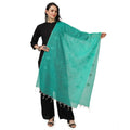 Vaystra Cotton Embroidered Dupatta – Turquoise