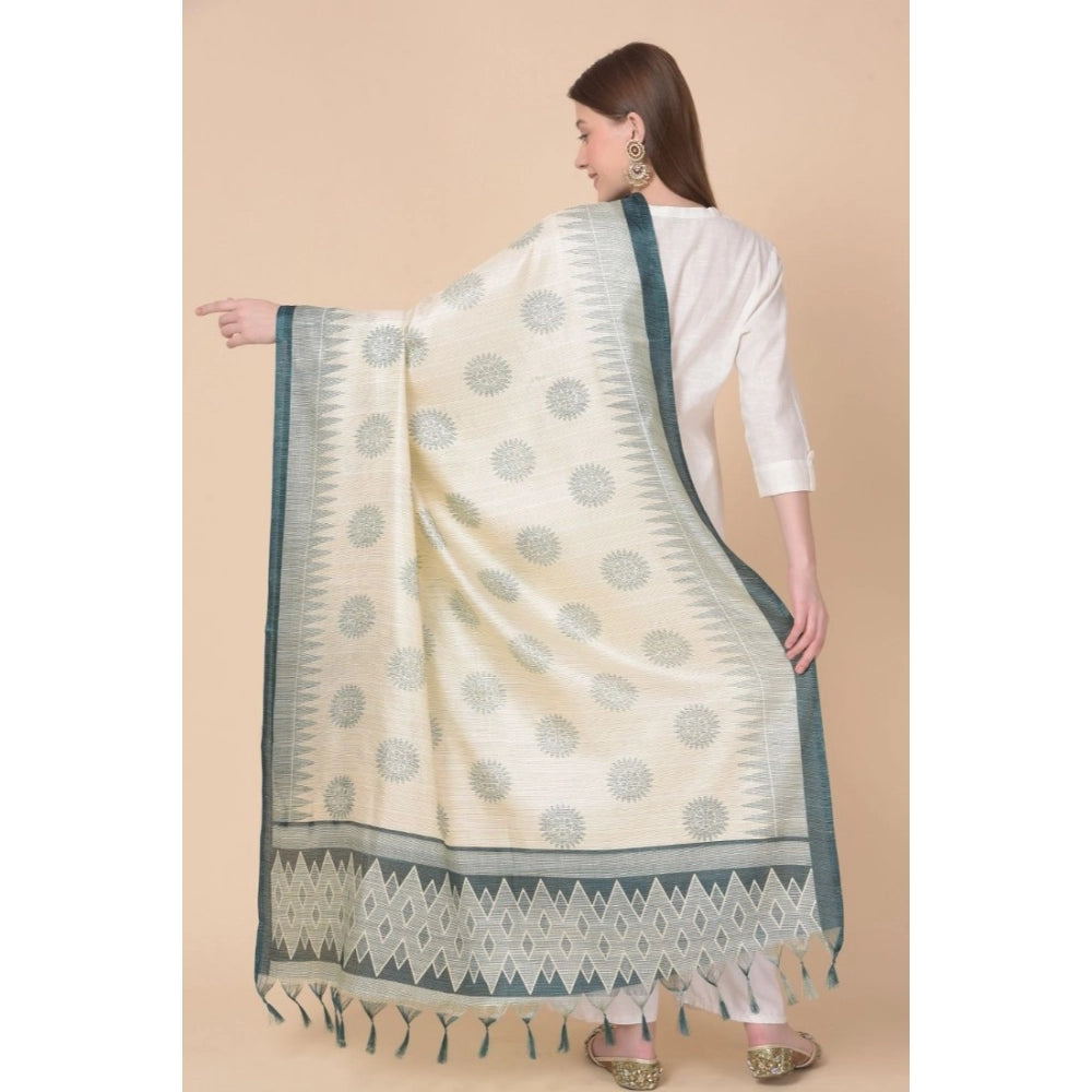 Vaystra Art Silk Printed Dupatta – Grey