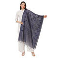 Vaystra Cotton Embroidered Dupatta – Dark Blue