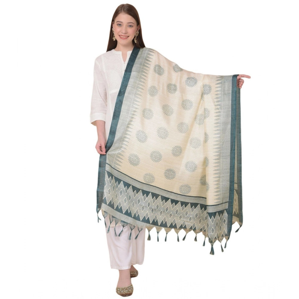 Vaystra Art Silk Printed Dupatta – Grey