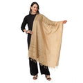 Vaystra Chanderi Solid Dupatta – Gold