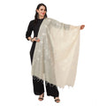 Vaystra Cotton Embroidered Dupatta – Off White