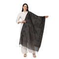 Vaystra Cotton Embroidered Dupatta – Black