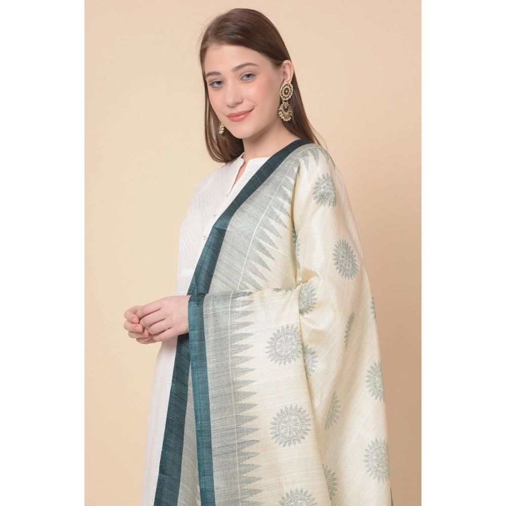 Vaystra Art Silk Printed Dupatta – Grey