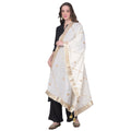 Vaystra Velvet Gotta Patti Dupatta – White