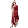Vaystra Velvet Gotta Patti Dupatta – Maroon