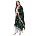 Vaystra Velvet Gotta Patti Dupatta – Green