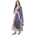 Vaystra Velvet Gotta Patti Dupatta – Grey