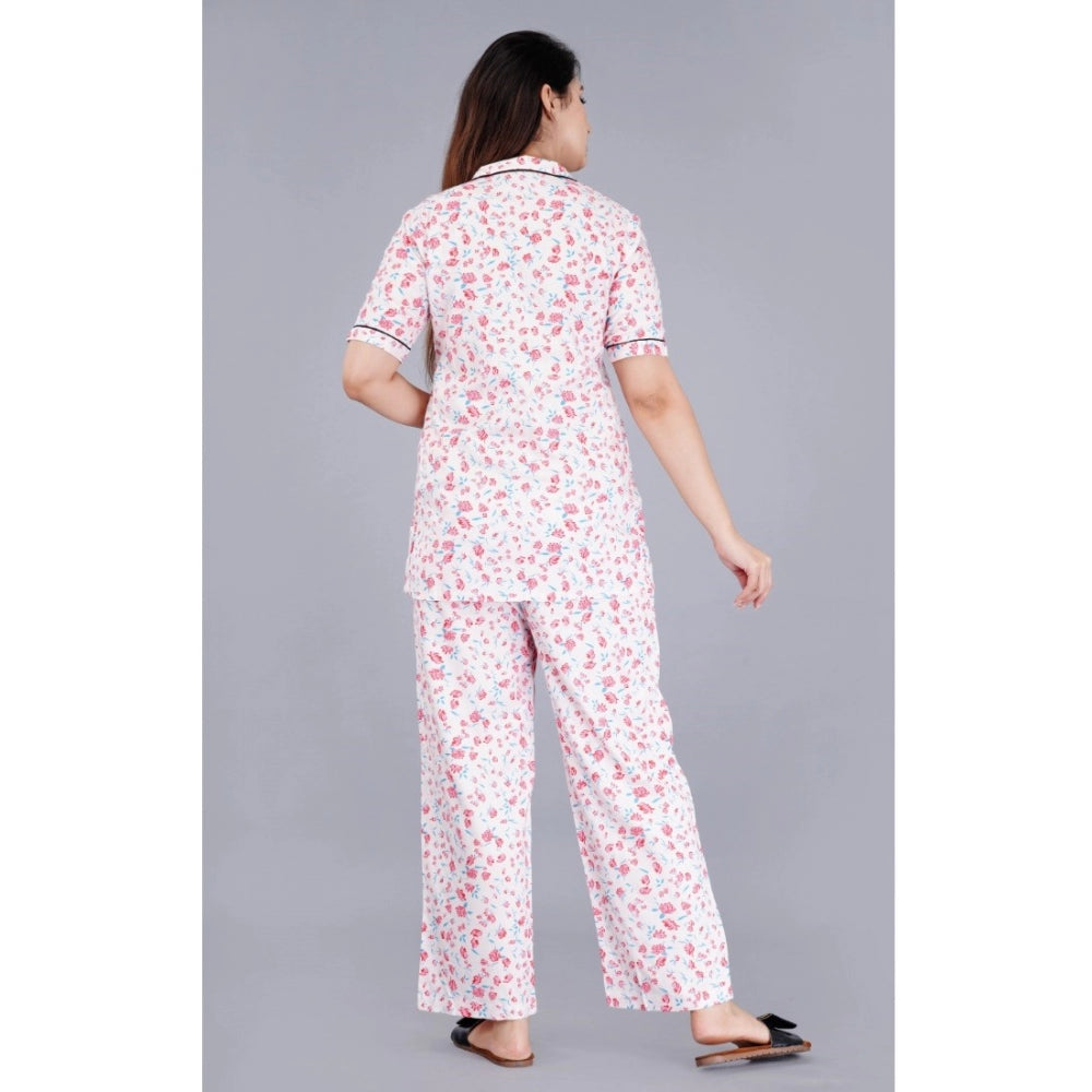 Vaystra Casual Half Sleeve Printed Viscose Rayon Shirt With Pyjama Pant Night Suit Set...