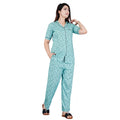 Vaystra Casual Half Sleeve Printed Viscose Rayon Shirt With Pyjama Pant Night Suit Set...