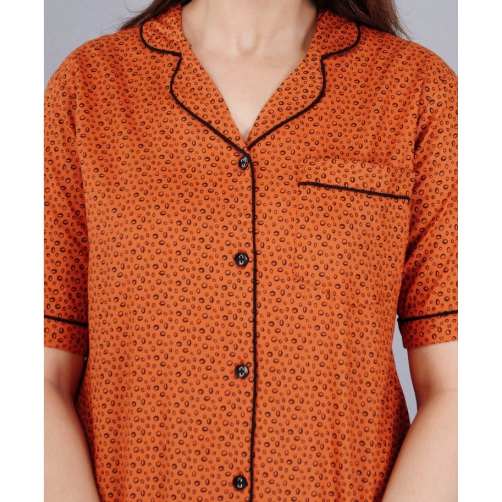 Vaystra Casual Half Sleeve Printed Viscose Rayon Shirt With Pyjama Pant Night Suit Set...