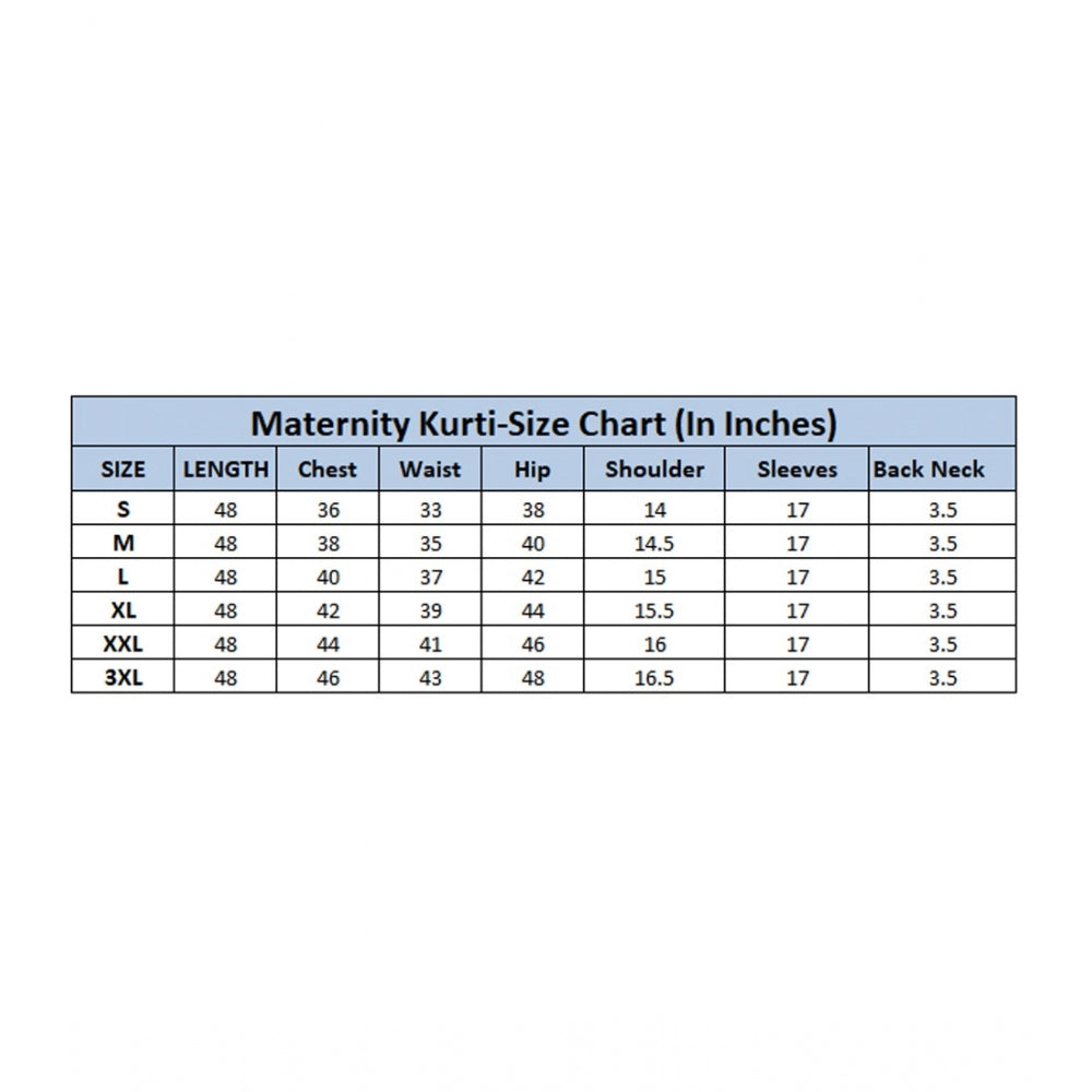 Vaystra Casual 3/4 Sleeve Printed Viscose Maternity Feeding Kurti – Brown