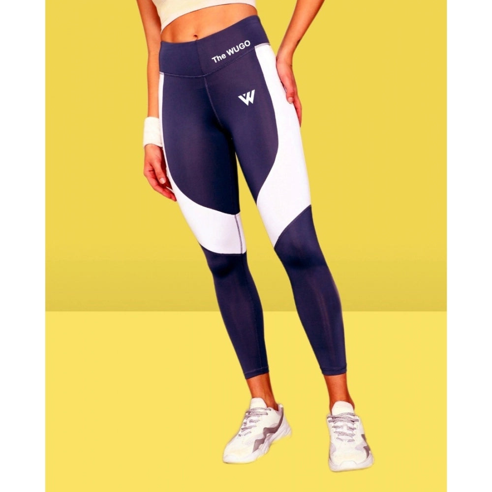 Vaystra Polyster Solid Sport Leggings – Purple