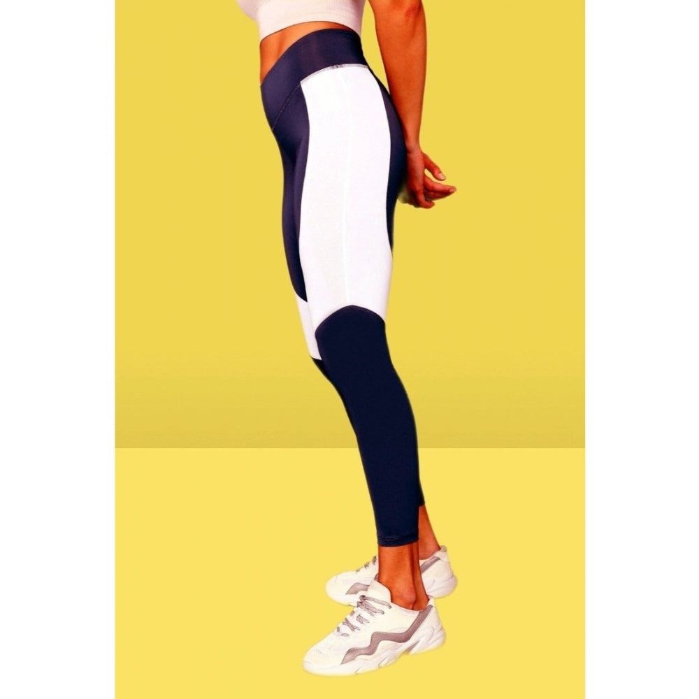 Vaystra Polyster Solid Sport Leggings – Purple