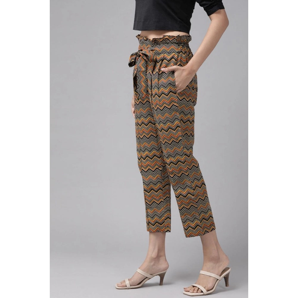 Vaystra Casual Printed Cotton Trouser Pant – Multi
