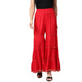 Vaystra Casual Solid Rayon Sharara – Red