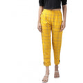 Vaystra Casual Checked Rayon Trouser Pant – Yellow