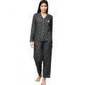 Vaystra Casual Full Sleeves Polka Dot Printed Rayon Shirt With Pyjama Pant Night Suit...