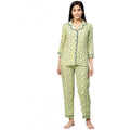 Vaystra Casual 3/4 Sleeve Floral Printed Rayon Shirt With Pyjama Pant Night Suit Set –...