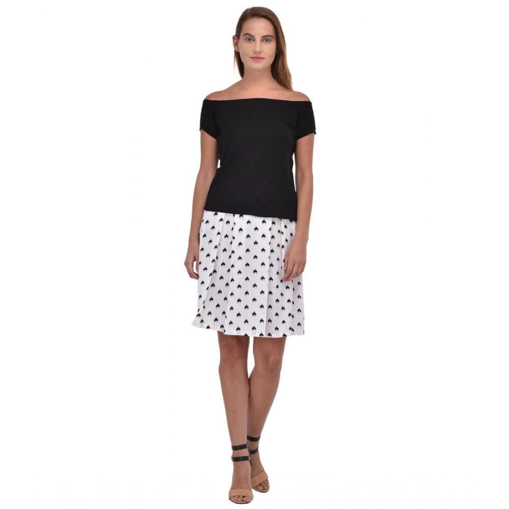 Vaystra Cotton Blend Solid Short Sleeves Dress – Black