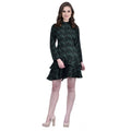 Vaystra Cotton Blend Floral Full Sleeves Dress – Green