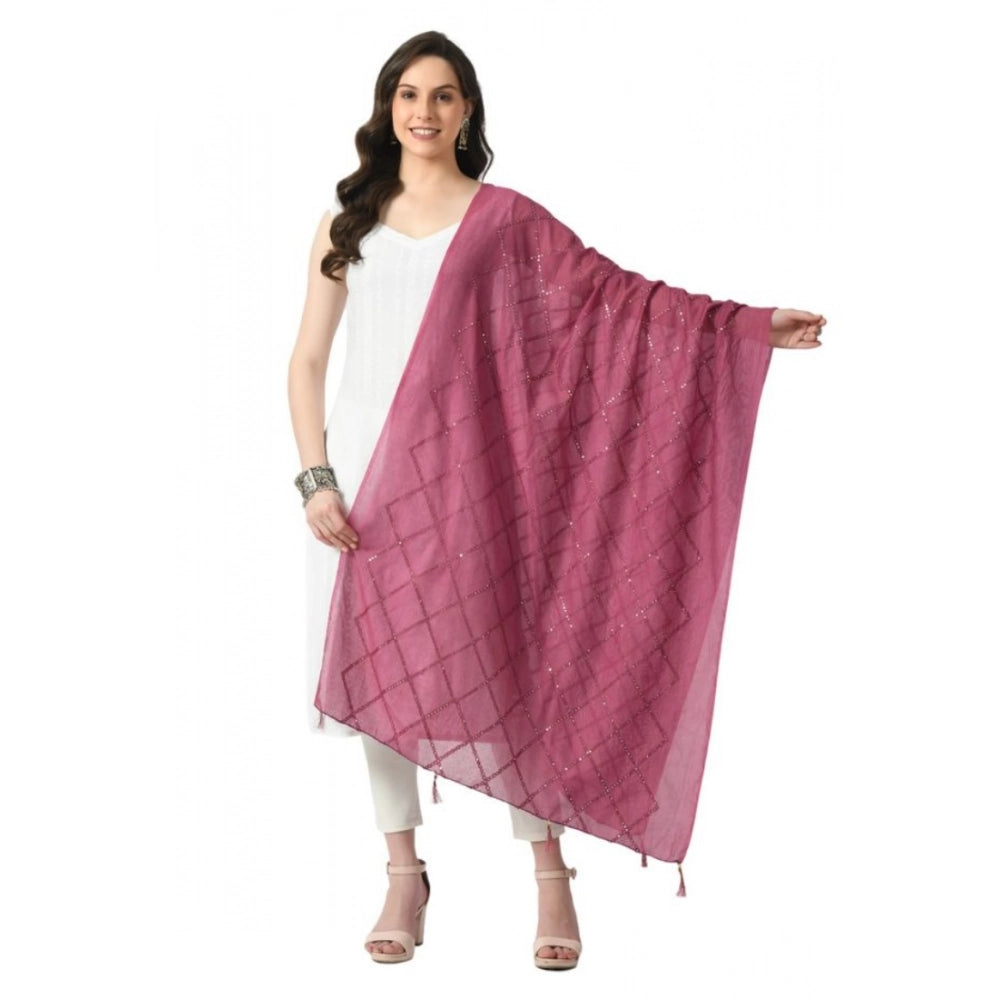 Vaystra Chanderi Self Design Dupatta – Levender