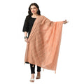 Vaystra Chanderi Self Design Dupatta – Peach