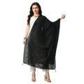Vaystra Chanderi Self Design Dupatta – Black