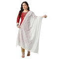 Vaystra Chanderi Self Design Dupatta – White