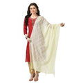 Vaystra Chanderi Self Design Dupatta – Off White